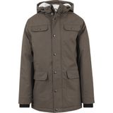 Urban Classics - Heavy Cotton Parka - Jas - Olijf - Sherpa-voering