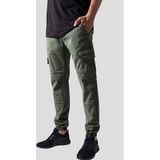 Urban Classics - Washed Cargo Twill Heren joggingbroek Groen