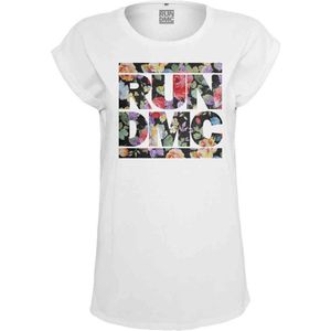 Mister Tee Run DMC - Floral Dames T-shirt - Wit