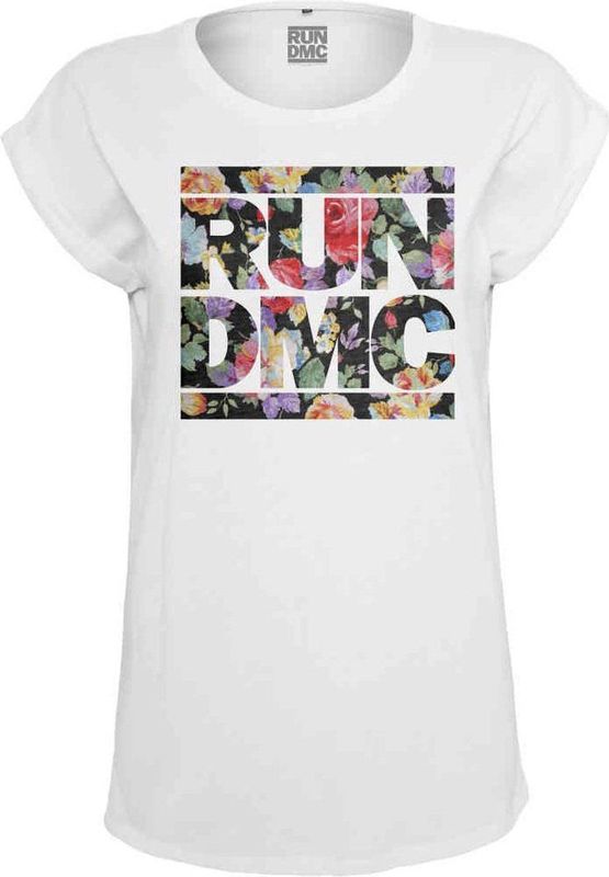 Mister Tee Run DMC - Floral Dames T-shirt - Wit