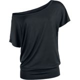 Build Your Brand - Dames Viscose Tee - T-shirt - Zwart