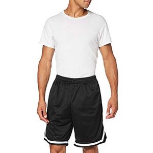 Build your Brand Two-tone Mesh Shorts BY047 - BLACK/BLACK/WHITE - XXL