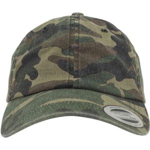 Flexfit Unisex Low Profile Camo Washed Caps, camouflage-motief (Wood Camo), Eén maat