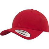 Flexfit Unisex Curved Classic Snapback Caps, rood, Eén maat