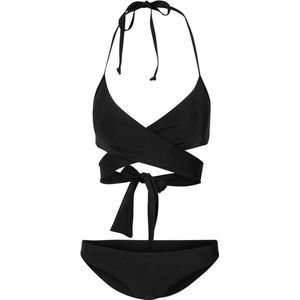 Urban Classics - Dames Bikini - Zwart - Geraffineerd Gebonden Top