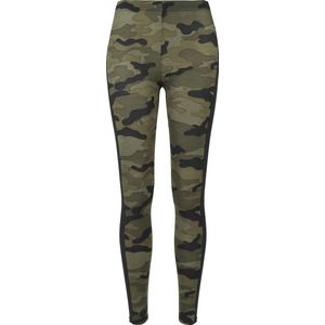 Urban Classics - Camo Stripe Legging - Zwart/Groen