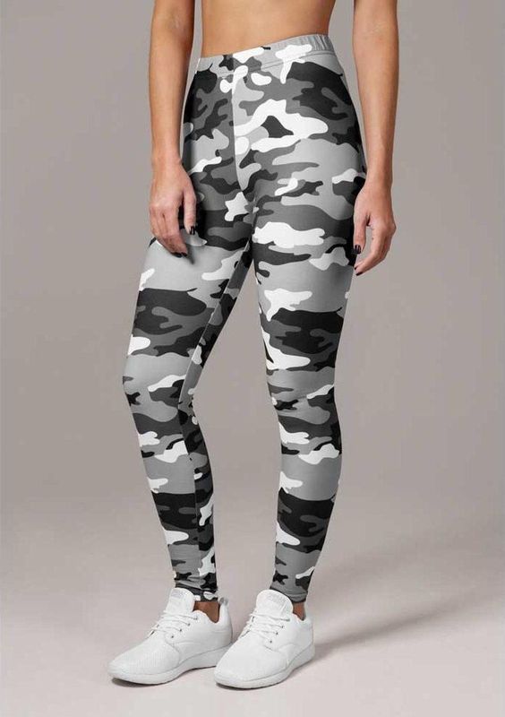 Urban Classics - Snow Camo Legging - Grijs/Wit
