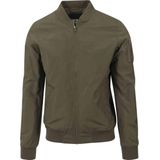 Urban Classics - Light Jacket - Bomberjack - Olijfgroen - 100% Polyester, Waterafstotend