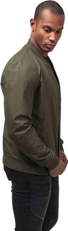 Urban Classics - Light Jacket - Bomberjack - Olijfgroen - 100% Polyester, Waterafstotend