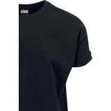 Urban Classics - Long Shaped Turnup Heren T-shirt - Zwart