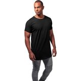Urban Classics - Long Shaped Turnup Heren T-shirt - Zwart