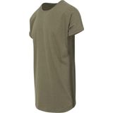 Urban Classics - Long Shaped Turnup Heren T-shirt - Groen