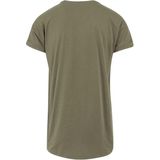 Urban Classics - Long Shaped Turnup Heren T-shirt - Groen