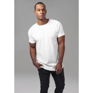 Urban Classics - Long Shaped Turnup Heren T-shirt - Wit