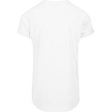 Urban Classics - Long Shaped Turnup Heren T-shirt - Wit