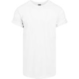 Urban Classics - Long Shaped Turnup Heren T-shirt - Wit