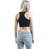 Urban Classics - Cropped Rib Top - Zwart - Katoen/Elasthan