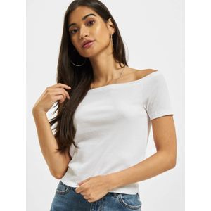 Urban Classics - Off Shoulder Rib Crop top Wit