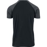 Urban Classics - Raglan Contrast Heren T-shirt - Zwart Grijs