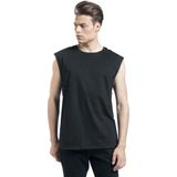 Urban Classics Open Edge Sleeveless Mouwloos shirt Zwart