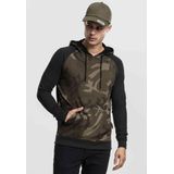Urban Classics - Camo Contrast Raglan Hoodie/trui - Groen