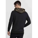 Urban Classics - Camo Contrast Raglan Hoodie/trui - Groen
