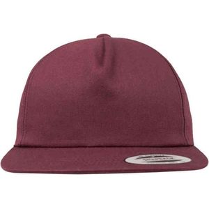 Flexfit - Unstructured 5-Panel Snapback maroon one size Snapback Pet - Rood