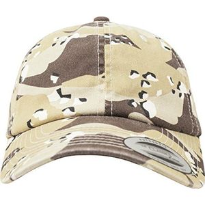 Flexfit Unisex Low Profile Camo Washed Cap Cap, retro desert camo, Eén maat