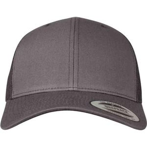 Flexfit Unisex retro trucker cap, dames en heren, verkrijgbaar in 13 kleuren, eenheidsmaat, donkergrijs, Eén maat