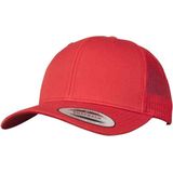 Flexfit Uniseks retro truckercap, dames en heren, verkrijgbaar in 13 kleuren, eenheidsmaat, rood, Eén maat