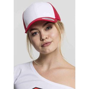 Flexfit Unisex Retro Trucker Colored Front Cap, dames en heren, verkrijgbaar in 7 kleuren, eenheidsmaat, rood/wit/rood, Eén maat