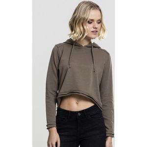 Urban Classics - Cropped Terry Hoodie/trui - Groen/Groen
