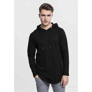 Urban Classics - Long Shaped Terry Hoodie/trui - Zwart