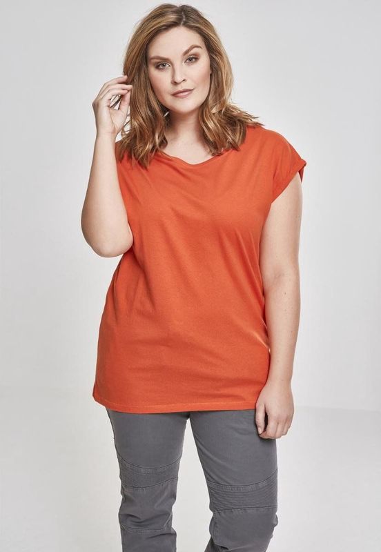 Urban Classics - Extended shoulder Dames T-shirt - Oranje