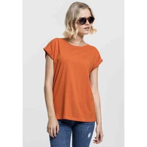 Urban Classics - Extended shoulder Dames T-shirt - Oranje