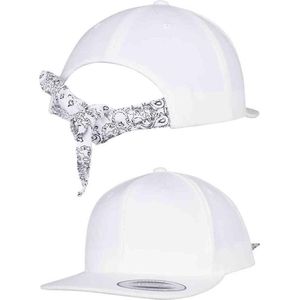 Flexfit - Bandana Tie Snapback wht/wht one size Snapback Pet - Mondkapje - Wit