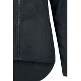 Urban Classics Ladies Polar Fleece Zip Hoodie Vest met capuchon zwart