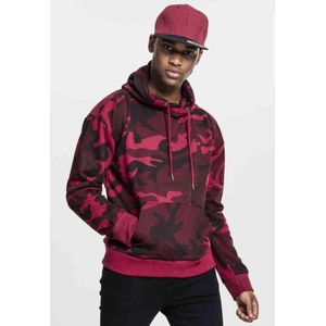Urban Classics - High Neck Camo Hoodie/trui - Rood