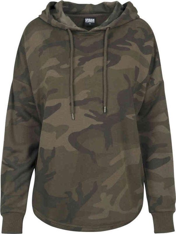 Urban Classics - Oversized Camo Hoody - Groen - Katoen - Loose Fit