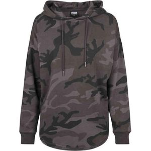 Urban Classics - Oversize Camo Hoodie/trui - Zwart/Zwart