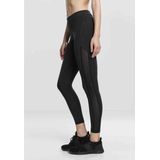 Urban Classics - Tech Mesh Stripe Sportlegging - Zwart