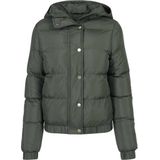 Urban Classics - Hooded Jas - Dames - Groen - 100% Polyester