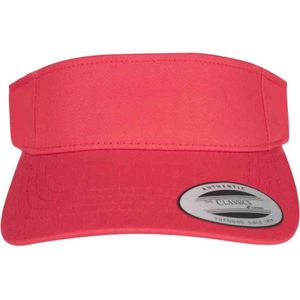 Flexfit Unisex Visor Cap, dames en heren, paraplukap, verkrijgbaar in 10 kleuren, eenheidsmaat, rood, Eén maat