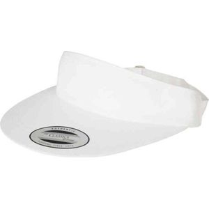 Flexfit - Flat Round Visor Cap white one size Visor/zonneklep - Wit