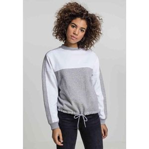 Urban Classics Sweater/Triui - XS- Oversized 2-Tone Stripe Crew Grijs