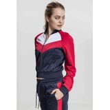 Urban Classics - Retro - Dames Joggingjack - Marineblauw en Wit - 100% Polyester