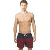 Urban Classics Block Zwemshorts Bordeaux rood/Blauw