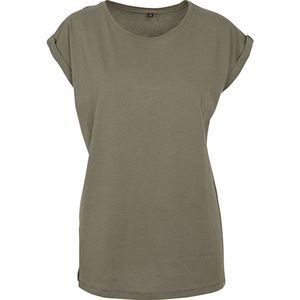 Build your Brand Ladies´ Extended Shoulder Tee BY021 - OLIVE - 3XL
