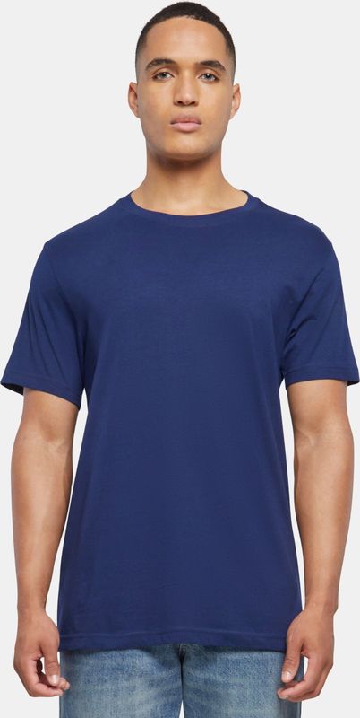 Build Your Brand - Heren T-shirt - Marineblauw - Ronde Hals - 4XL