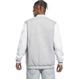 Sweat College Jas - Geborstelde Sweatstof - Neutraal Maatlabel - Twee Zakken - Ingezette Mouwen